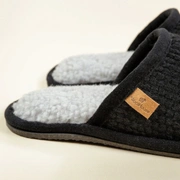 Туфли комнатные шлепанцы Корсо (черные)