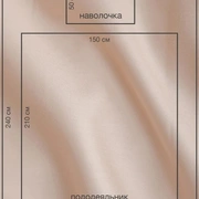 Комплект постельного белья "ЛЁН И ХЛОПОК", ТМ "Luxberry", хлопок/лён, голубой
