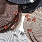Декоративная салфетка BOHO, d 30 см.,100% хлопок, шнур, шоколадный