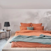 Комплект постельного белья "URBAN", ТМ "Luxberry", хлопок stone whashed, терракотовый