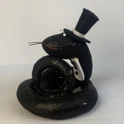 Змея Черная Мамба (25*22) Авторская игрушка для интерьера