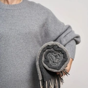 Плед "WOOLEN", шерсть 100% цвет: серо-графитовый