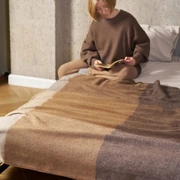 Плед "WOOLEN", шерсть 100% цвет: бежево-коричневый