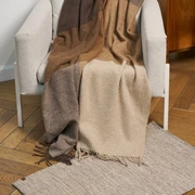 Плед "WOOLEN", шерсть 100% цвет: бежево-коричневый