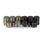 Набор шашек AUTHENTIC MODELS черный с серебром 18х8 Н 4 см