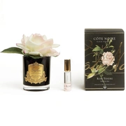Роза-диффузор FRENCH ROSE pink blush , светло-розовый, черная ваза, 1 спрей 10мл