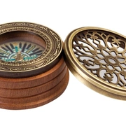 Морской компас Hemisferium Nautical Compass Lace диам 6,3 Н 2,8 см, бронза