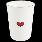 Стаканчик для зубных щеток Rory Dobner RED LOVE HEART, 7,5 h10 фарфор