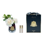 TEA ROSE Pink blush blackРоза, цвет светло-розовый, черная ваза, 2 спрея 5 мл ВхШхД 21х17х17 см
