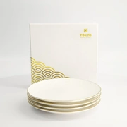 Набор тарелок Nippon White Gold 4 шт 19 см, фарфор