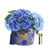 Букет гортензий Cote Noire Oriental hydrangeas Mixed blue, голубой, 2 спрея по 10 мл, 40 x 40 x 34