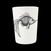 Стаканчик для зубных щеток Rory Dobner SMOKEY FISH, фарфор 7,5 h10