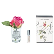 Бутон розы диффузор ROSE BUD Magenta, ярко-розовый, прозрачная ваза, 1 спрей 5 мл