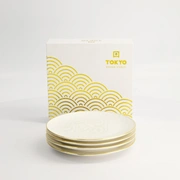 Набор тарелок Tokyo Design Nippon Rim gold, 4шт, 15 см, фарфор