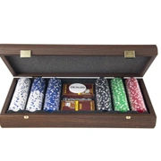 POKER SETНабор для покера (карты 300 шт ) темный орех 39х22 см
