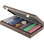 POKER SETНабор для покера (карты 300 шт ) темный орех 39х22 см