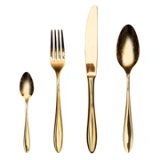 Столовые приборы BELO gold 53-54, сталь 18/10, цвет золото PVD, 24 шт.