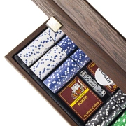 POKER SETНабор для покера (карты 300 шт ) 39х22 см, темный орех с калифорнийским корнем