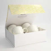 Набор кружек Nippon White Gold 4 шт 8,5x10,2см, 340мл, фарфор