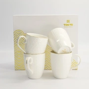 Набор кружек Nippon White Gold 4 шт 8,5x10,2см, 340мл, фарфор