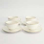 Набор чайных пар Tokyo Design Nippon Rim gold, 8шт, 180 мл, фарфор