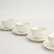 Набор чайных пар Tokyo Design Nippon Rim gold, 8шт, 180 мл, фарфор
