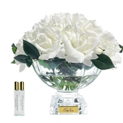 French rose centrepiece White goldДиффузор-букет роз, белый, 2 спрея по 10 мл, золотой декор 33х3