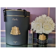 GRAND BOUQUET black glass white Большой букет роз, 2 спрея по 10 мл, черная ваза, белый , В