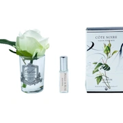 Бутон розы диффузор ROSE BUD green, зеленый, прозрачная ваза, 1 спрей 5 мл