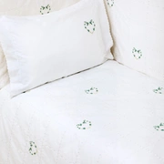 Детское постельное белье "СЕРДЕЧКИ NEW" р-р: 100x140+40х60+130х75х25см, цвет: белый/зеленый/желтый