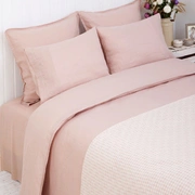 Пододеяльник LINEN, 50%лен/50%хлопок, розовый