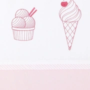 Комплект  постельного белья ICECREAM, перкаль, белый/розовый