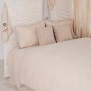 Комплект постельного белья "BEDROOM LINE", 100%лен, цвет: бежевый