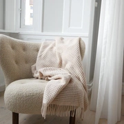 BASKET beige Плед 130/200, 35% альпака + 35% овечья шерсть + 30% микрофибра, 1000 гр