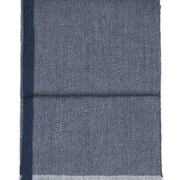 Herringbone dark blue/grey Плед 130/190 беби альпака 100% , 470 гр