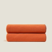 Покрывало-плед Frati SOFT VISCOSE TERRACOTTA, оранжевый, 220x260, вискоза 30% полиэстер 70%, 510г