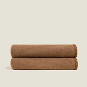 Покрывало-плед SOFT BAMBOO BISCOTTO, желто-коричневый, 220х260, бамбук 40% полиэстер 60%, 1750г
