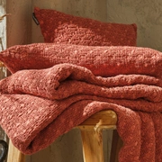 Покрывало EVEREST TERRACOTA 180/260 теракотовый хлопок пике