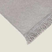 Плед Frati SOFT BAMBOO GRIGIO PERLA с тесьмой Matisse, серый однотонный, 160х200, бамбук 40% полиэст