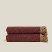 Плед Frati SOFT BAMBOO BURGUNDY с тесьмой Matisse, бордовый, 160х200, бамбук 40% полиэстер 6
