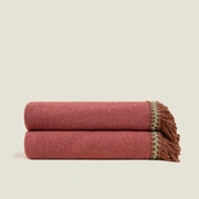 Плед Frati SOFT BAMBOO LAVA с тесьмой Rousseau, красный, 160х200, бамбук 40% полиэстер 60%, 820г