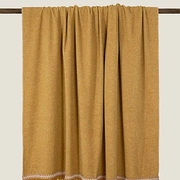 Плед Frati SOFT BAMBOO ZAFFERANO с тесьмой Rousseau, желтый, 160х200, бамбук 40% полиэстер 60%, 820г