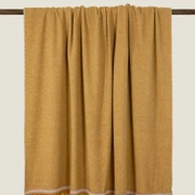 Плед Frati SOFT BAMBOO ZAFFERANO с тесьмой Rousseau, желтый, 160х200, бамбук 40% полиэстер 60%, 820г