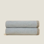 Плед Frati SOFT BAMBOO PERLA с тесьмой Coco, серый, 160х200, бамбук 40% полиэстер 60%, 910г