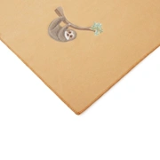 Плед Frati THE SLOTH CREMA, кремовый, аппликация ленивец, 130x160, вискоза 30% полиэстер 70%, 600г