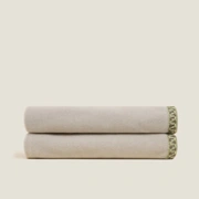 Плед Frati SOFT BAMBOO NOCCIOLA с тесьмой Coco, бежевый, 160х200, бамбук 40% полиэстер 60%, 910г