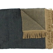 Плед CLAUDI UNAMI INDIGO GOLD, 150х200см, 60% хлопок 40% акрил