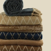 Плед CLAUDI UNAMI INDIGO GOLD, 150х200см, 60% хлопок 40% акрил