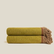 Плед Frati SOFT BAMBOO OLIO с тесьмой BRIGITTE, зеленый, 160х200, бамбук 40% полиэстер 60%, 820г