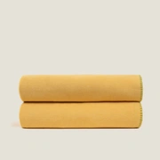 Плед Frati SOFT VISCOSE SENAPE, желтый, 160x200, вискоза 30% полиэстер 70%, 510г
